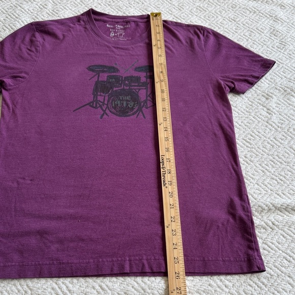 Banana Republic Dark Purple Drum Graphic Tee Sz S - Picture 5 of 7